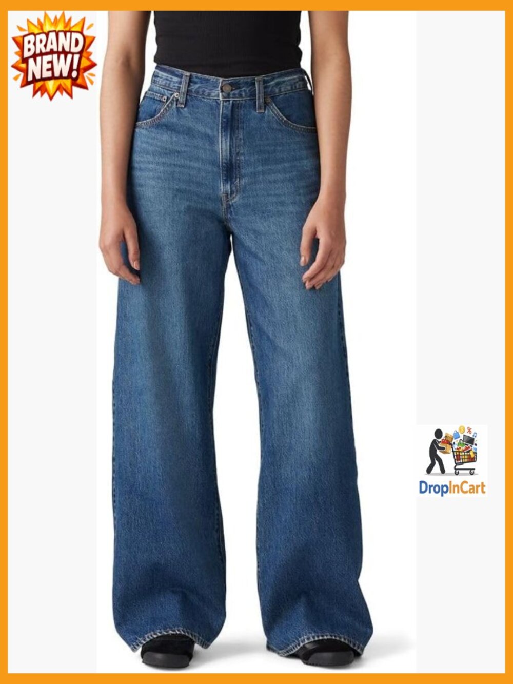 Levi's Women's High Rise Baggy Straight Leg Jeans Y2K Chic 90s Grunge